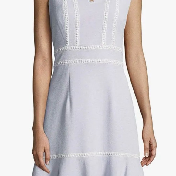 Nanette Lepore sleeveless dress in Lilac and white eyelet trim - EUC - Size 6 - Picture 9 of 11